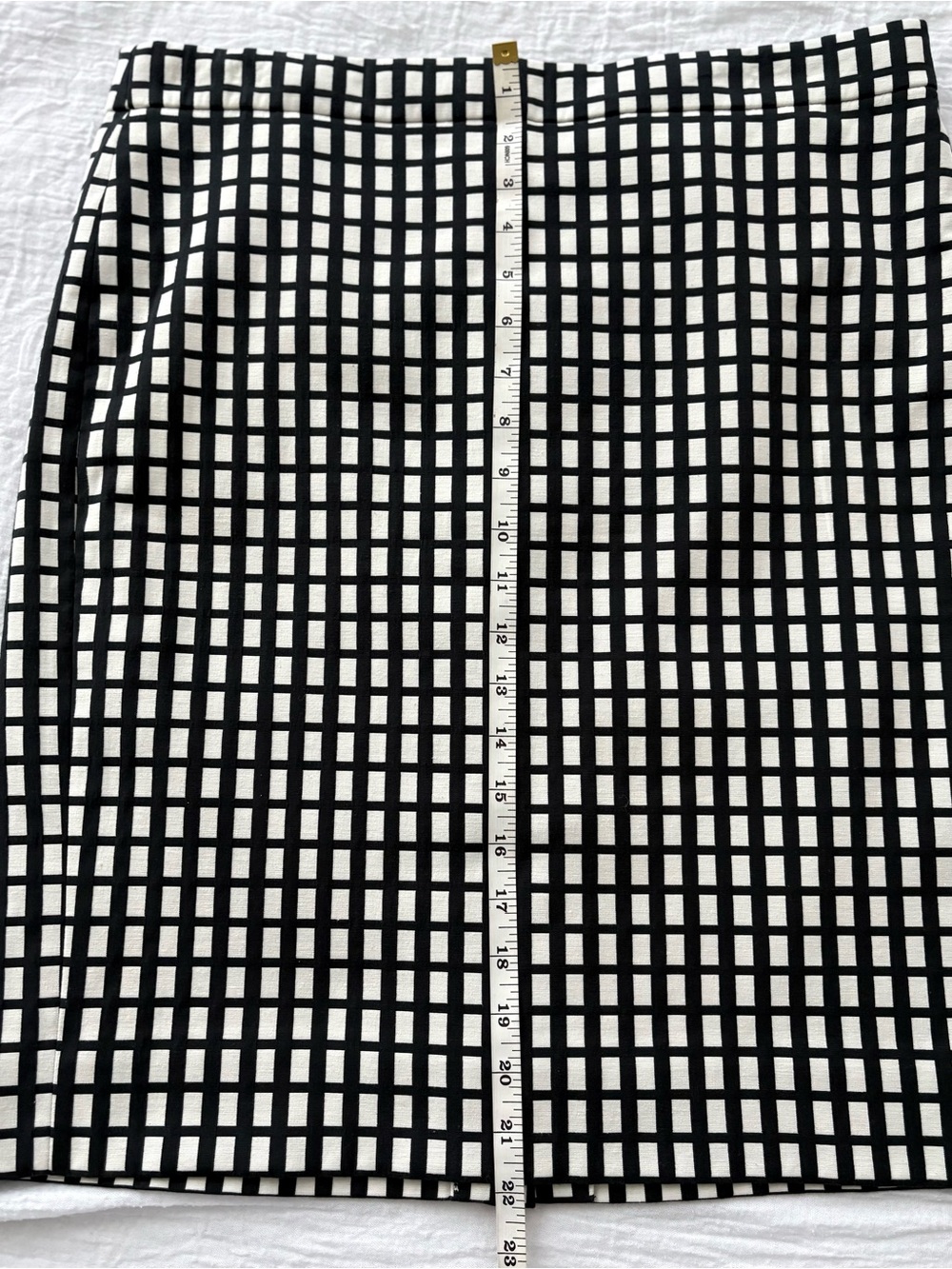 J.Crew The Pencil Skirt Size 8 Black White Grid Print Pencil Skirt - Picture 7 of 10